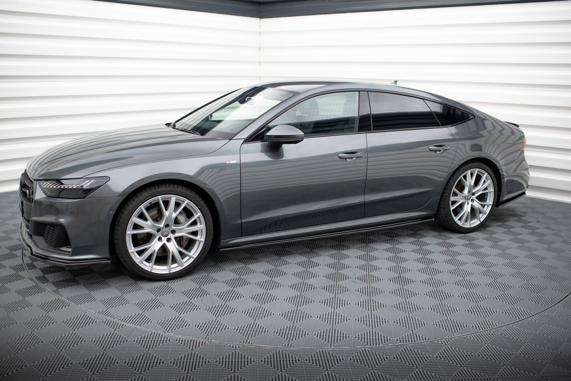 Seitenschweller Ansatz für Audi A7 S-Line C8 / S7 C8 / C8 Facelift / S7 Facelift schwarz Hochglanz