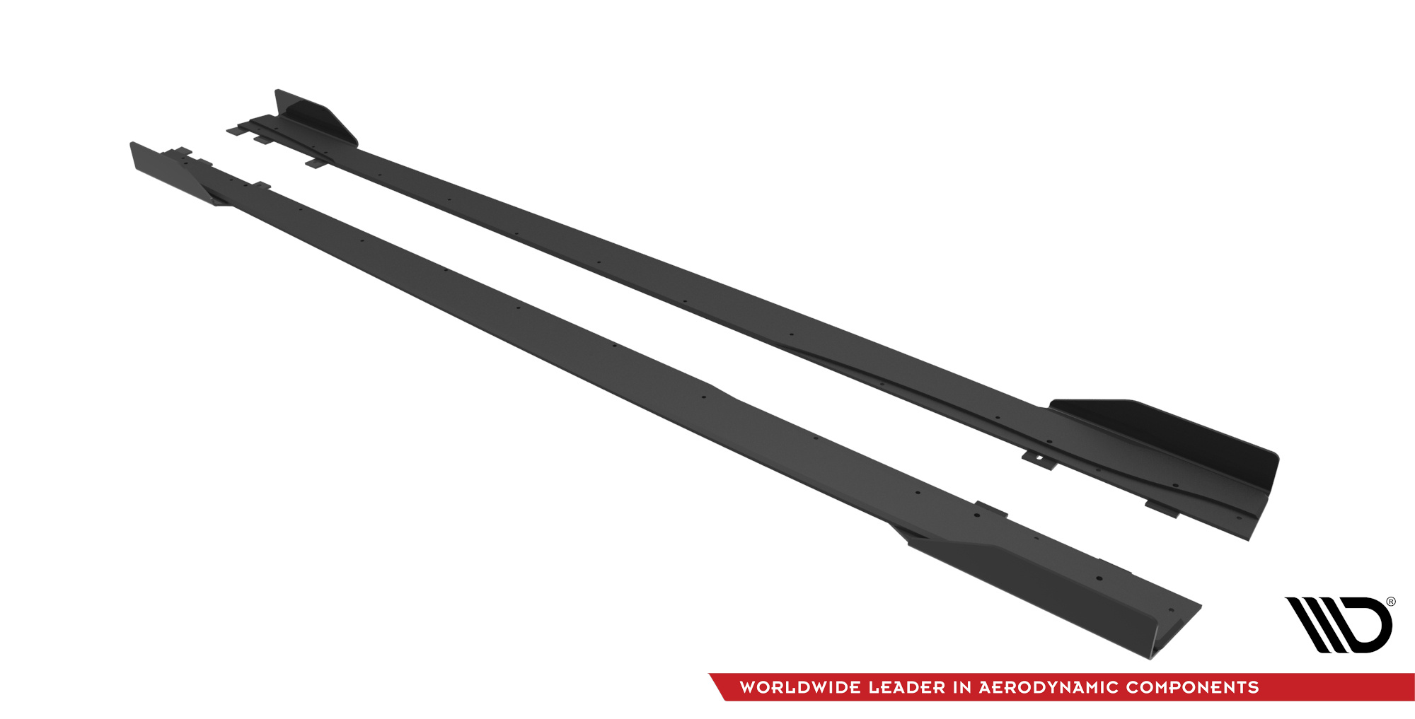 Street Pro Seitenschweller Leisten + Flaps passend für Mercedes A35 AMG / AMG-Line Aero Pack W177 schwarz Hochglanz