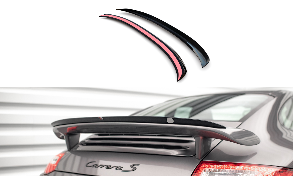 Heck Spoiler Aufsatz Abrisskante passend für Porsche 911 Carrera / Carrera GTS 997 FL schwarz Hochglanz