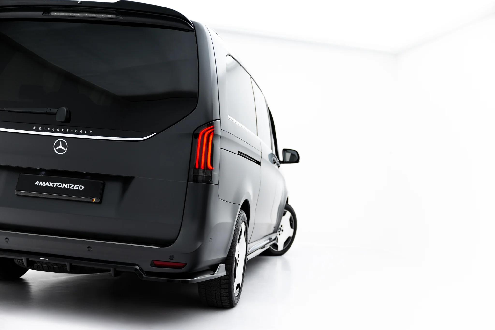Street+ Mittlerer Diffusor RACE passend für Mercedes-Benz V AMG-Line W447 Facelift 2 schwarz Hochglanz