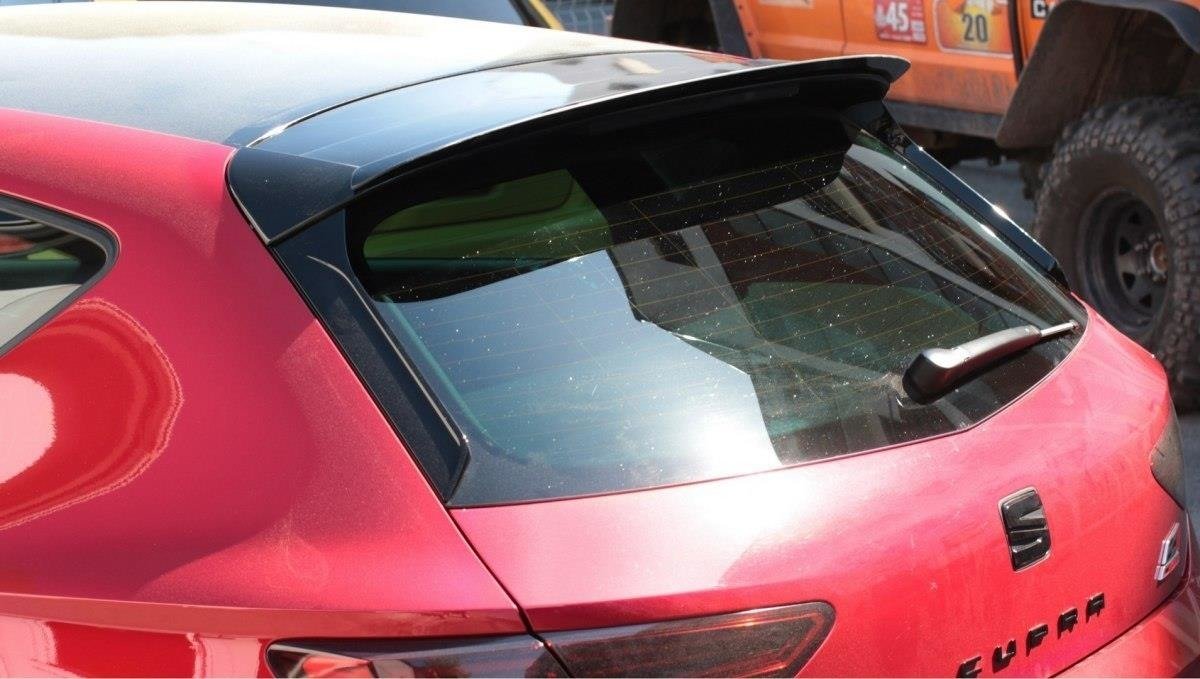 Heck Spoiler Aufsatz Abrisskante V.1 passend für Seat Leon CUPRA Hatchback Mk3 schwarz Hochglanz