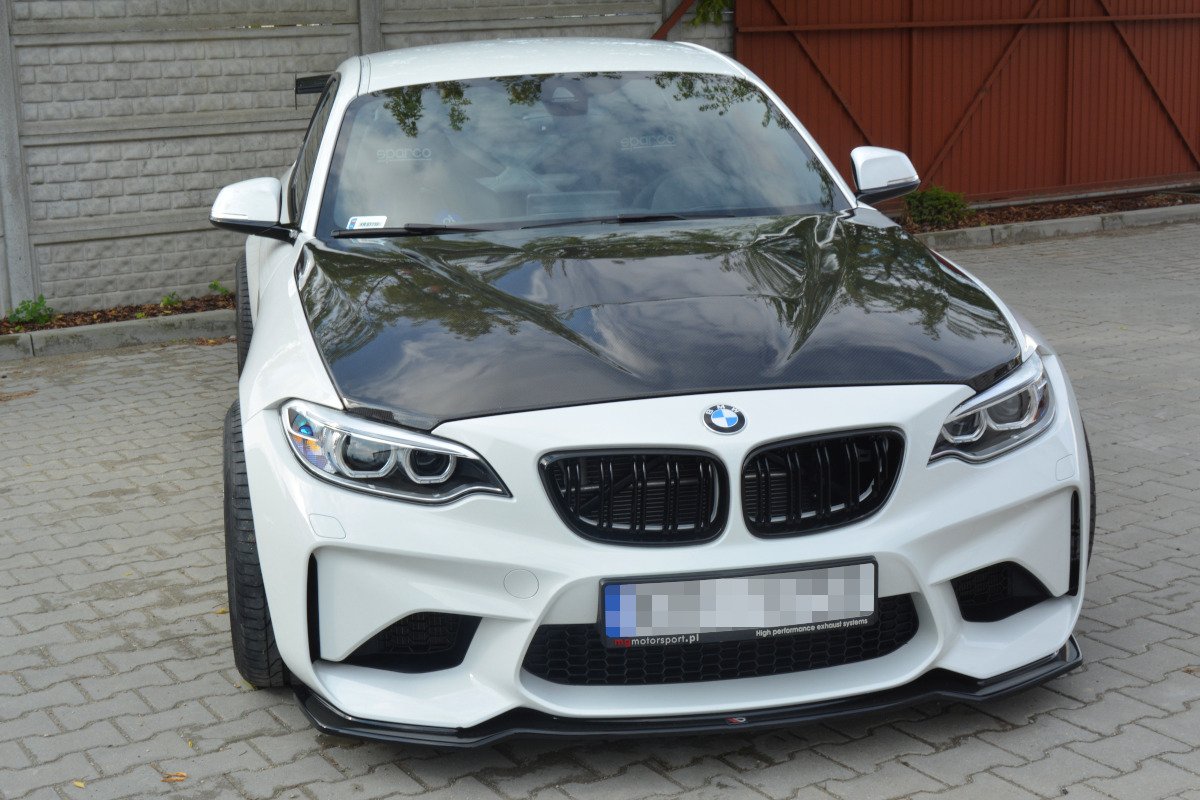 Front Ansatz für BMW M2 F87 COUPÉ schwarz Hochglanz