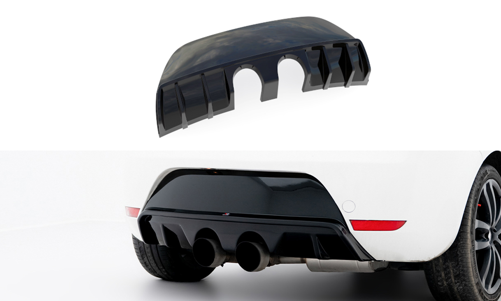 Diffusor Heck Ansatz für Seat Leon Cupra/ FR Mk2 schwarz Hochglanz
