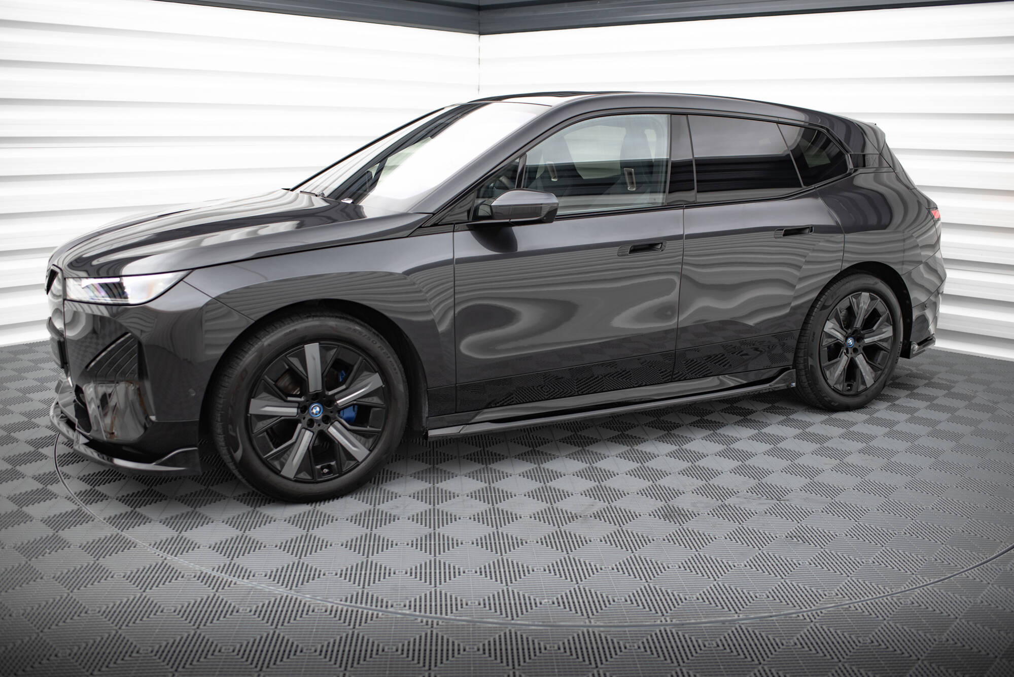 Street+ Seitenschweller Leisten passend für BMW iX M-Paket i20 / I20 FL schwarz Hochglanz