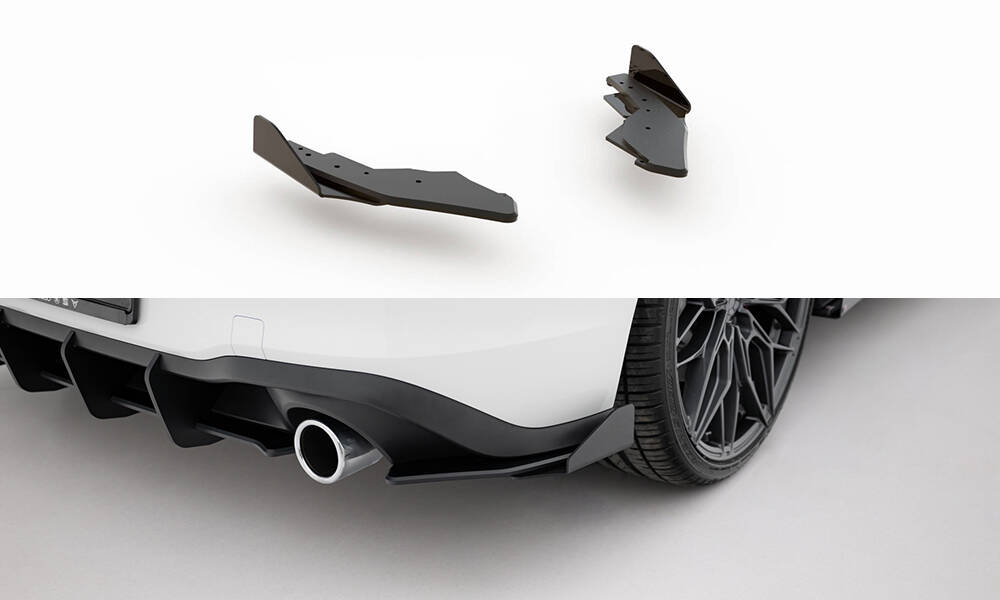Street Pro Heck Ansatz Flaps passend für VW Golf GTI / GTE Mk8 schwarz Hochglanz