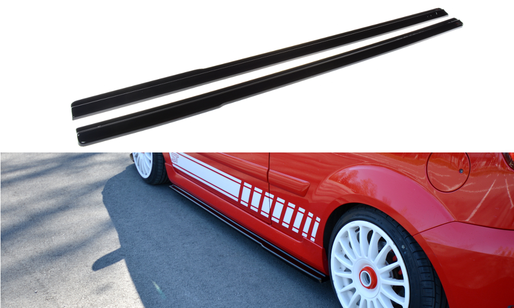 Seitenschweller Ansatz für Ford Fiesta ST Mk6 schwarz Hochglanz