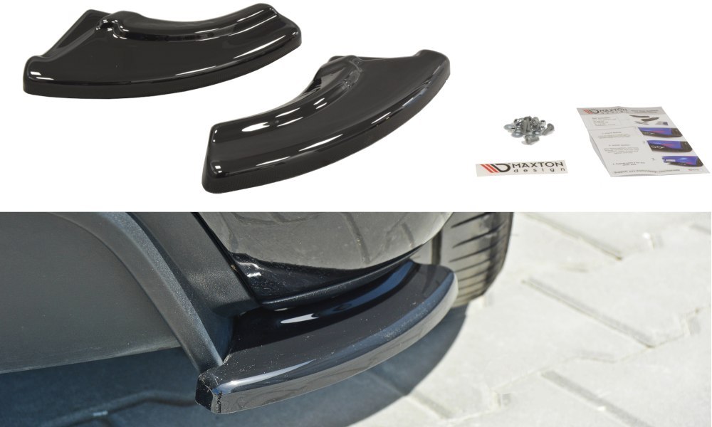 Heck Ansatz Flaps Diffusor passend für passend für Fiat Punto Evo Abarth schwarz Hochglanz schwarz Hochglanz