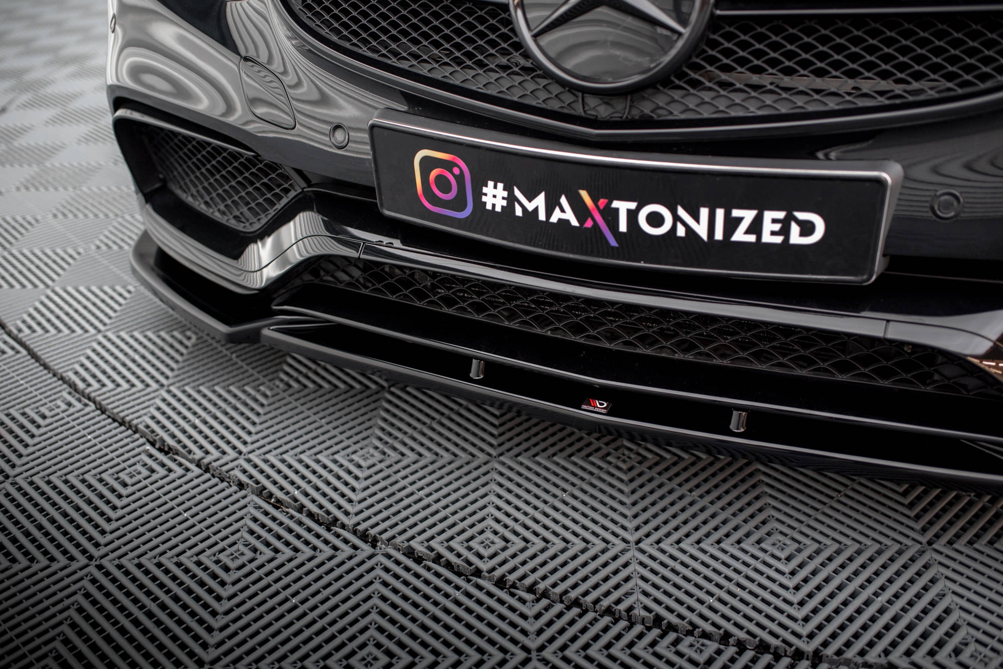Street+ Spoilerlippe Front Ansatz passend für Mercedes E63 AMG Limousine W212 FL schwarz Hochglanz