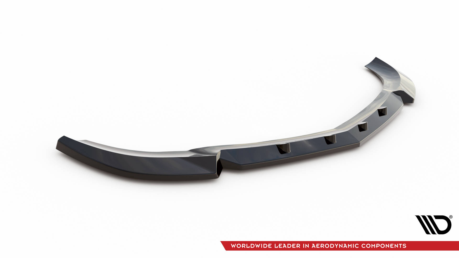 Street+ Spoilerlippe Front Ansatz V.1 passend für Mercedes C Coupe / Limousine / Kombi AMG-Line C204 / W204 FL / S204 FL schwarz Hochglanz