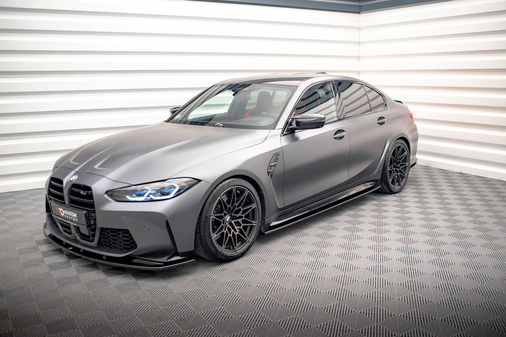 Street+ Seitenschweller Leisten V.1 passend für BMW M3 Limousine / Touring G80 / G81 schwarz Hochglanz