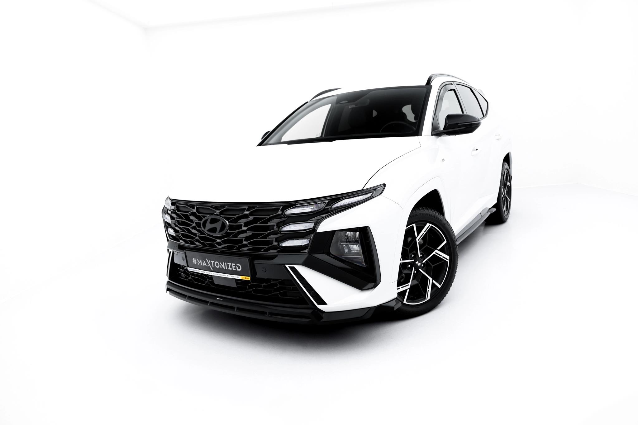 Frontlippe passend für Hyundai Tucson N-Line Mk4 Facelift schwarz Hochglanz