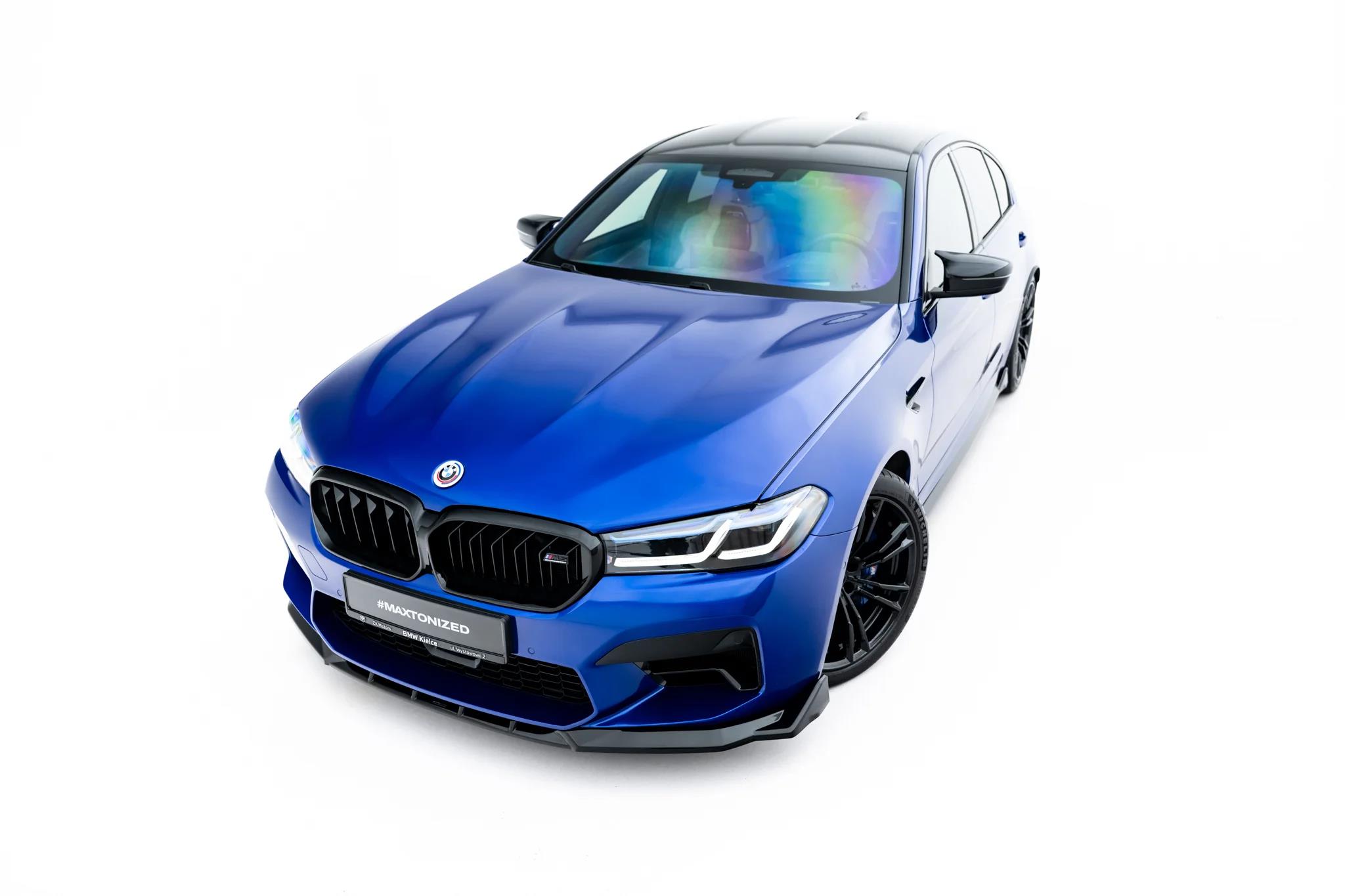 Frontlippe V.4 passend für BMW M5 F90 Facelift schwarz Hochglanz