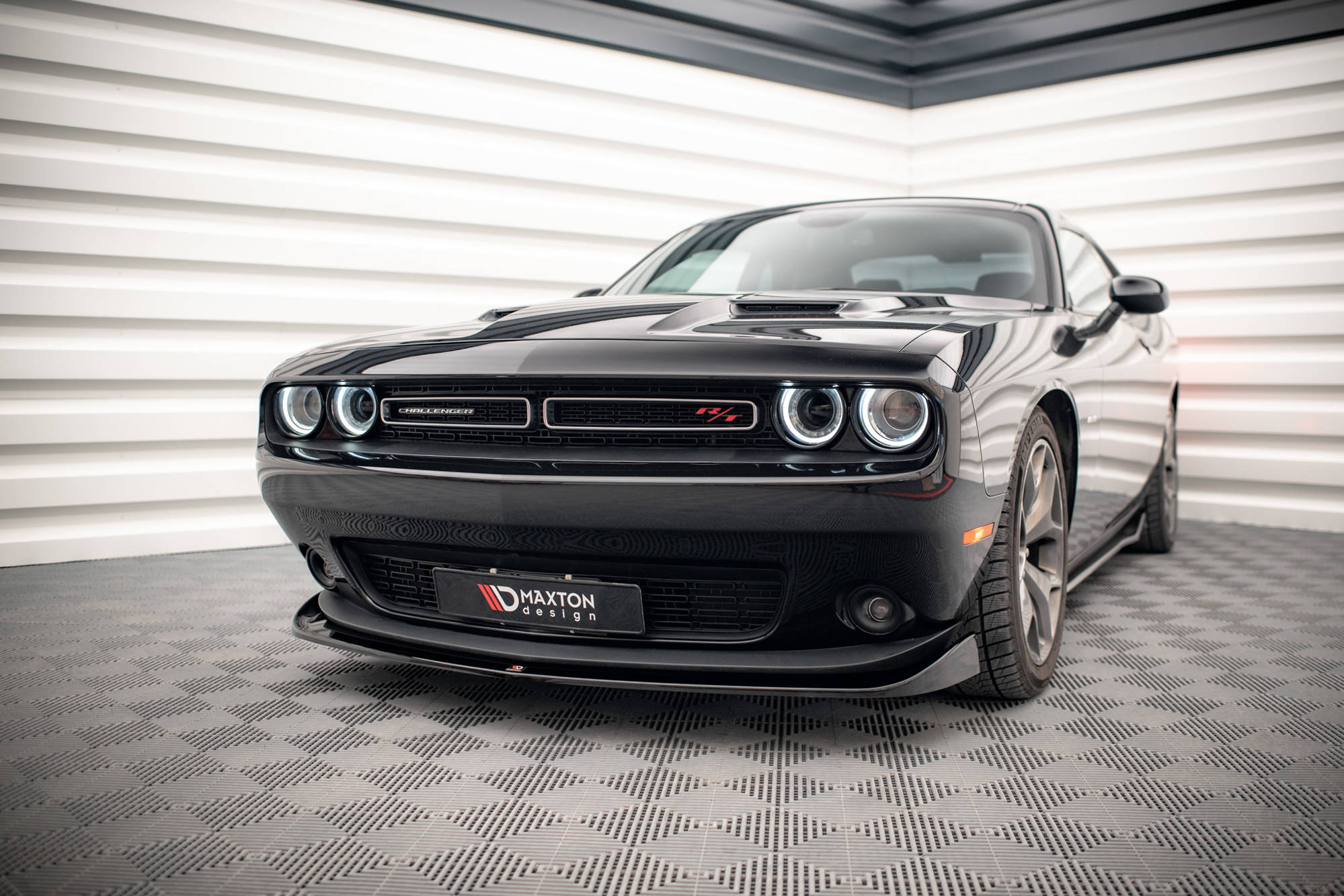 Street+ Spoilerlippe Front Ansatz passend für Dodge Challenger RT Mk3 FL schwarz Hochglanz