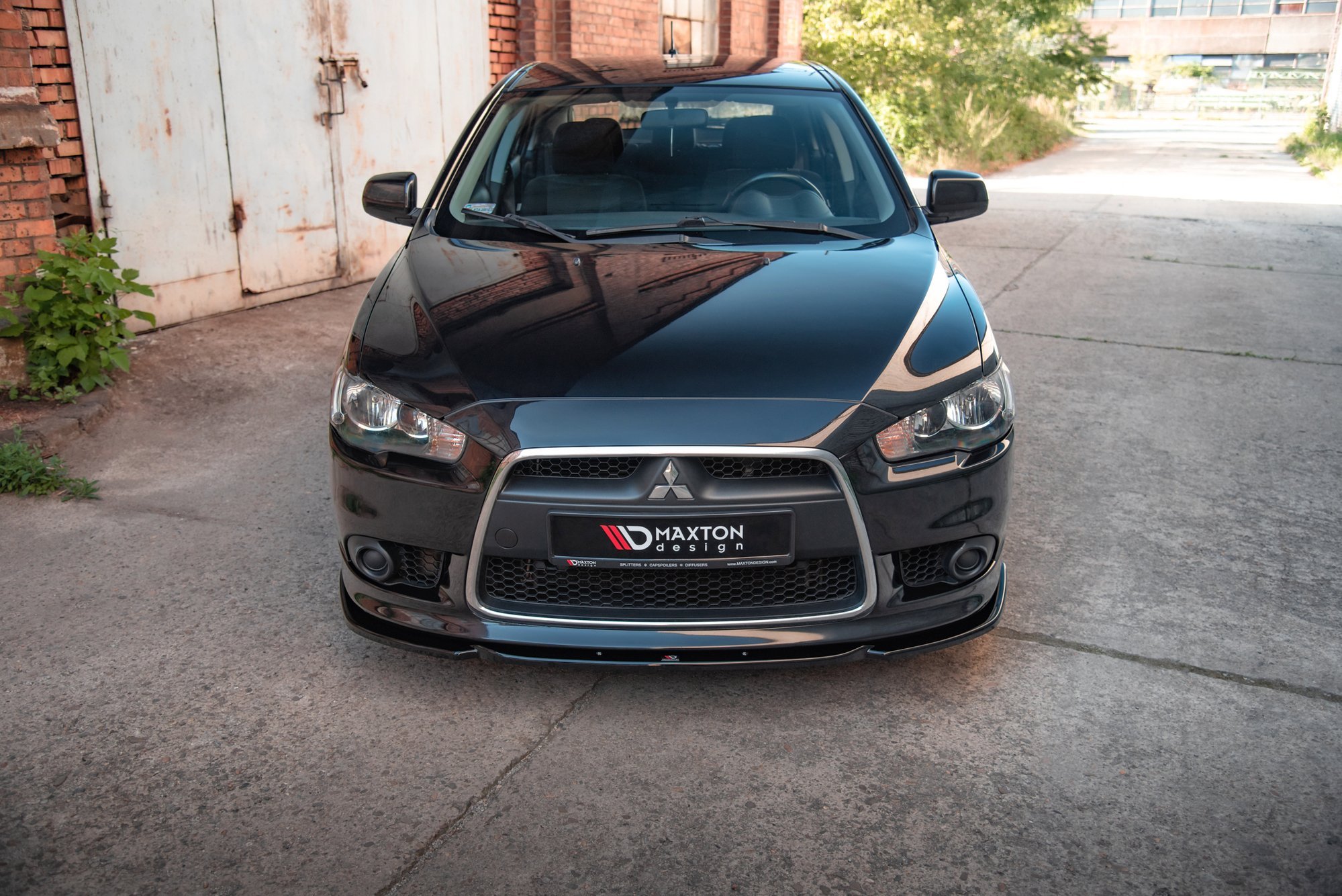 Street+ Spoilerlippe Front Ansatz passend für Mitsubishi Lancer Sportback Mk8 schwarz Hochglanz