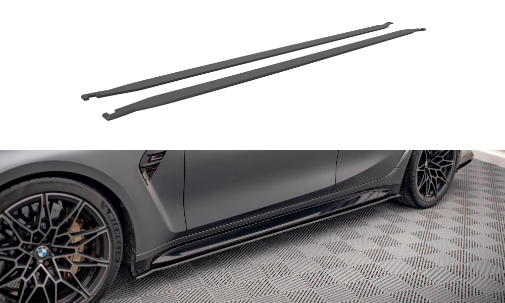 Street Pro Seitenschweller Leisten passend für BMW M3 G80 rot