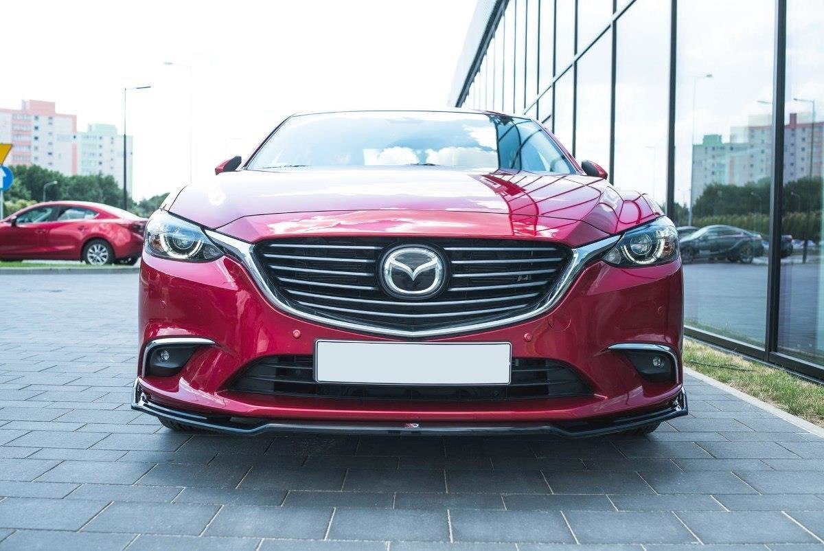 Front Ansatz V.2 für Mazda 6 GJ Mk3 Facelift schwarz Hochglanz