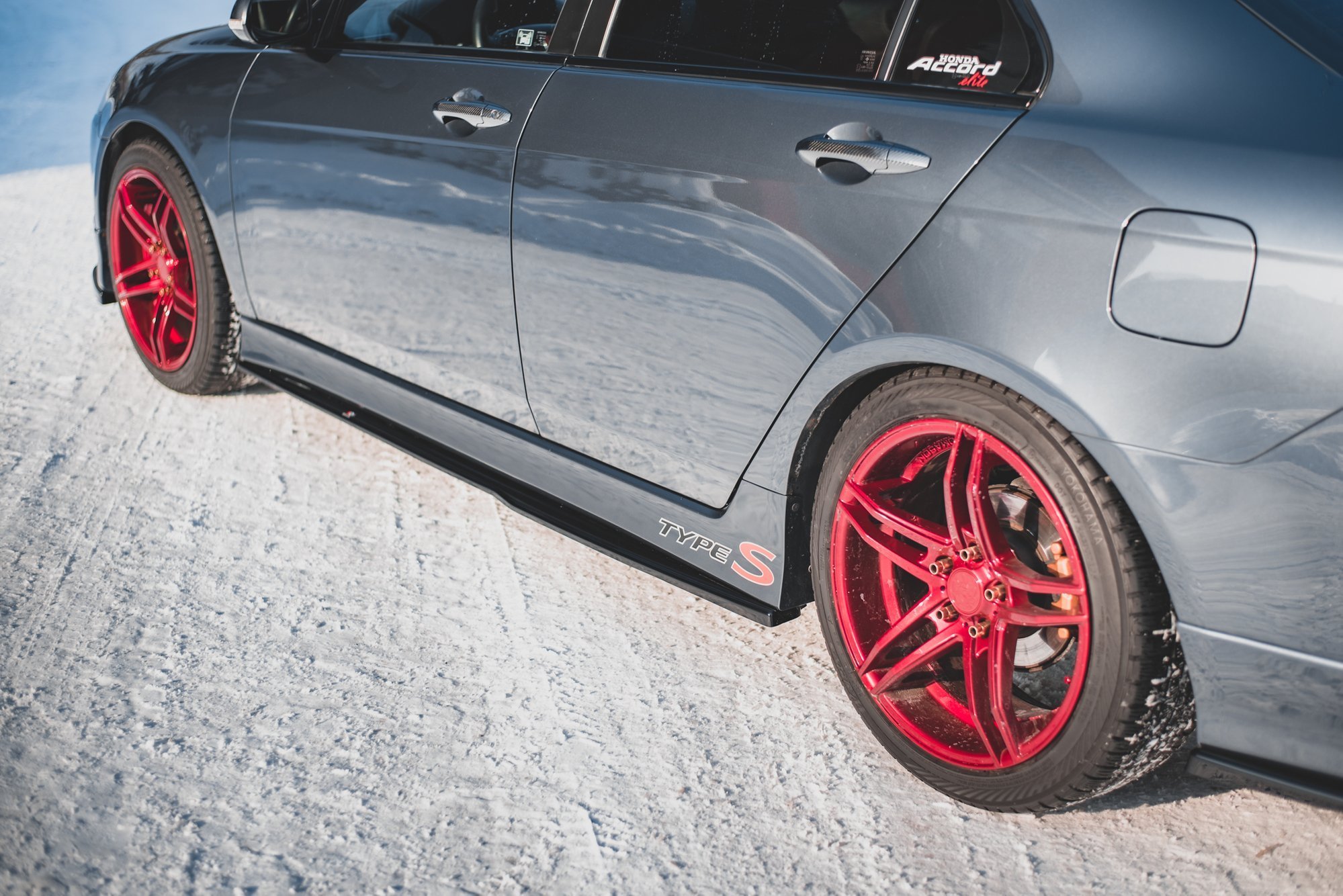 Street+ Seitenschweller Leisten V.2 passend für Honda Accord Mk7 Type-S schwarz Hochglanz