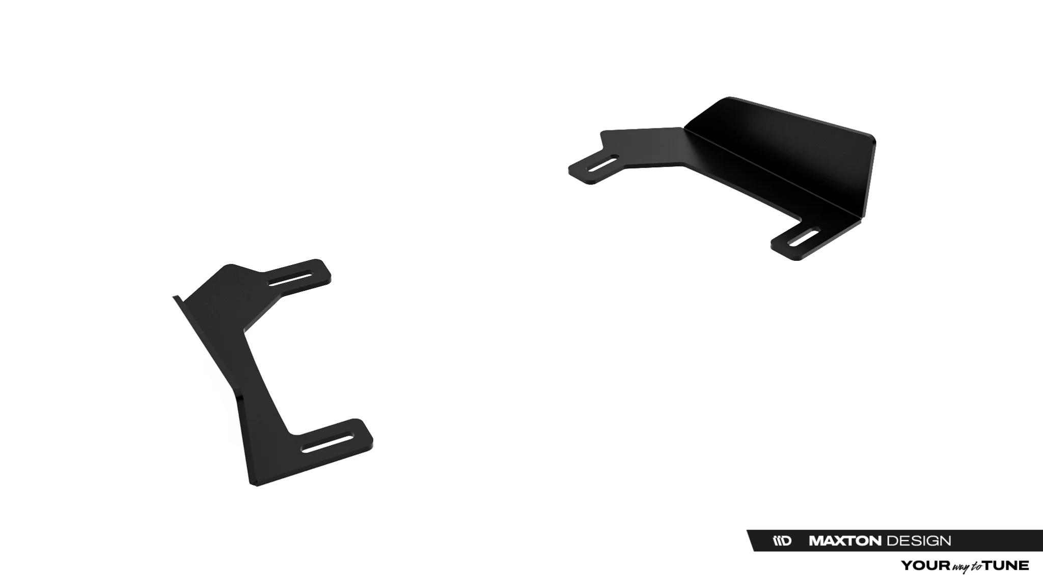 Front Stoßstange Flaps passend für Flaps Toyota GR Yaris Mk4 Facelift schwarz Hochglanz