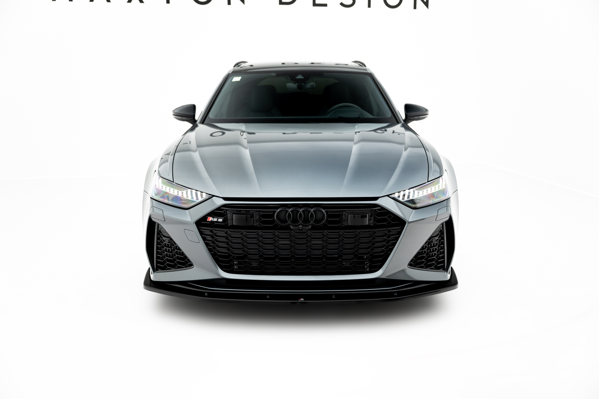 Front Ansatz V.2 für Audi RS6 C8 / C8 Facelift schwarz Hochglanz