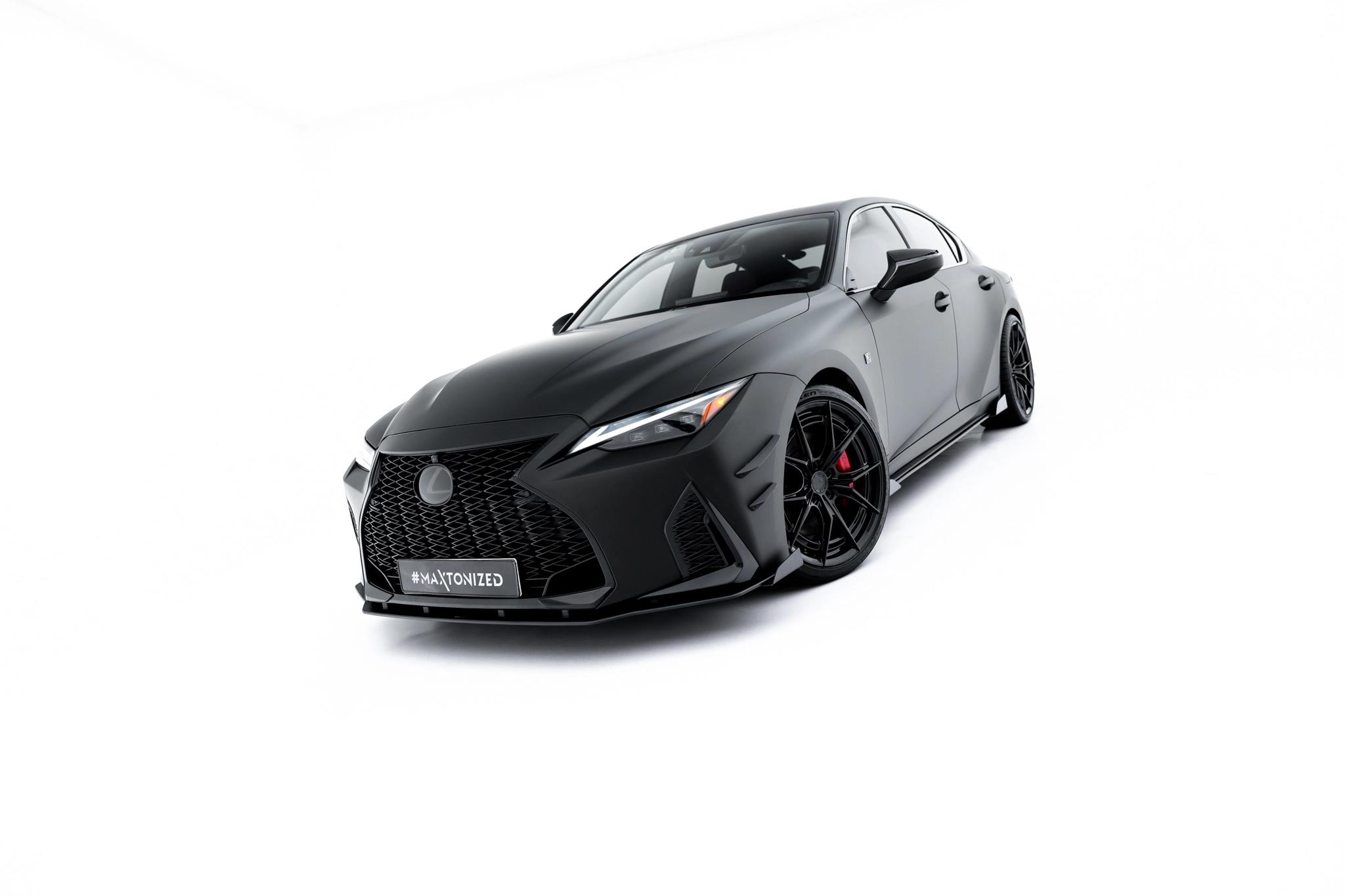 Front Stoßstange Flaps passend für Flaps Lexus IS 500 Mk3 Facelift 2 XE30 schwarz Hochglanz