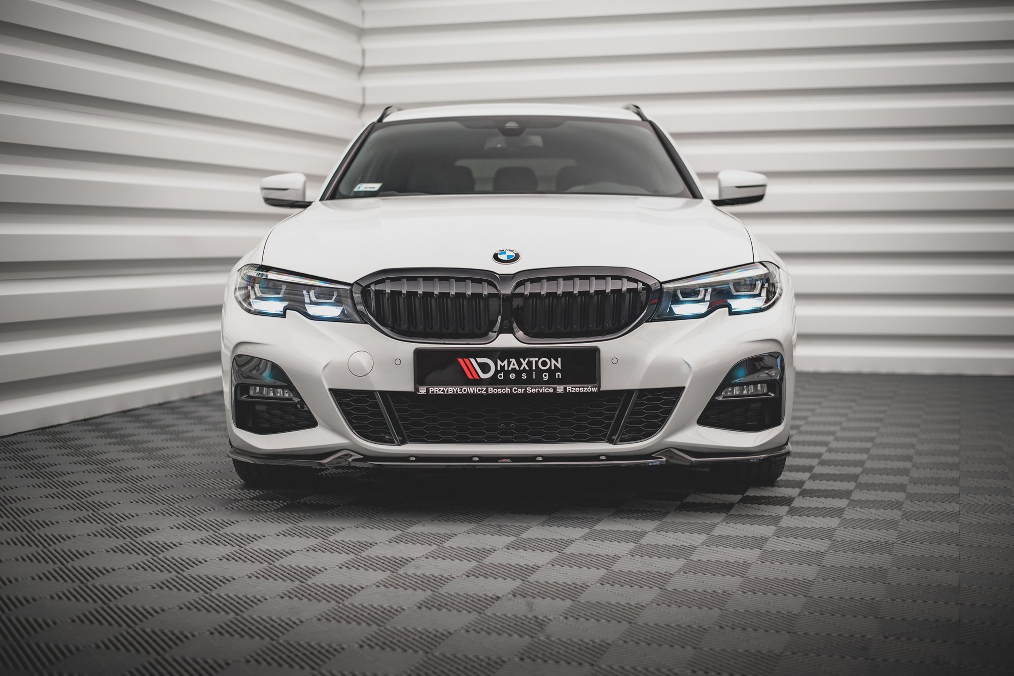 Street+ Spoilerlippe Front Ansatz V.4 passend für BMW 3er G20 / G21 M-Paket schwarz Hochglanz