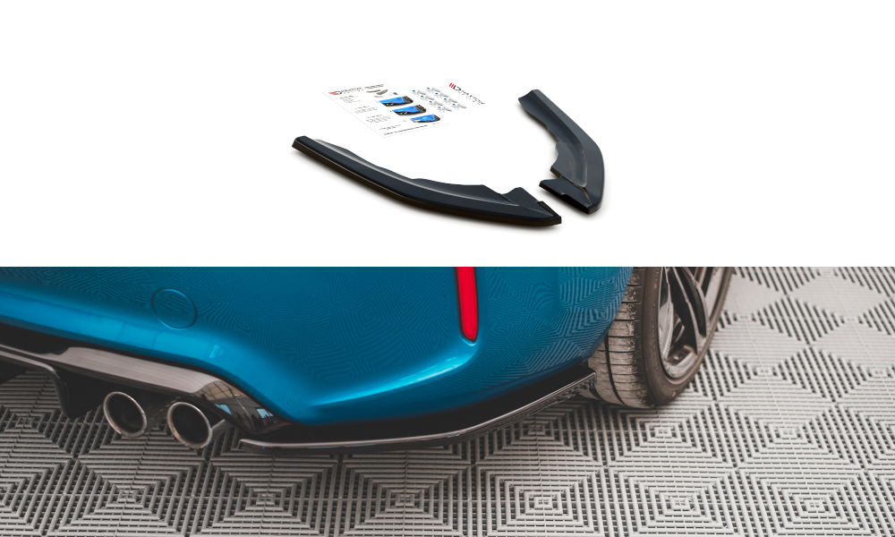 Street+ Heck Ansatz Flaps V.3 passend für BMW M2 F87 schwarz Hochglanz