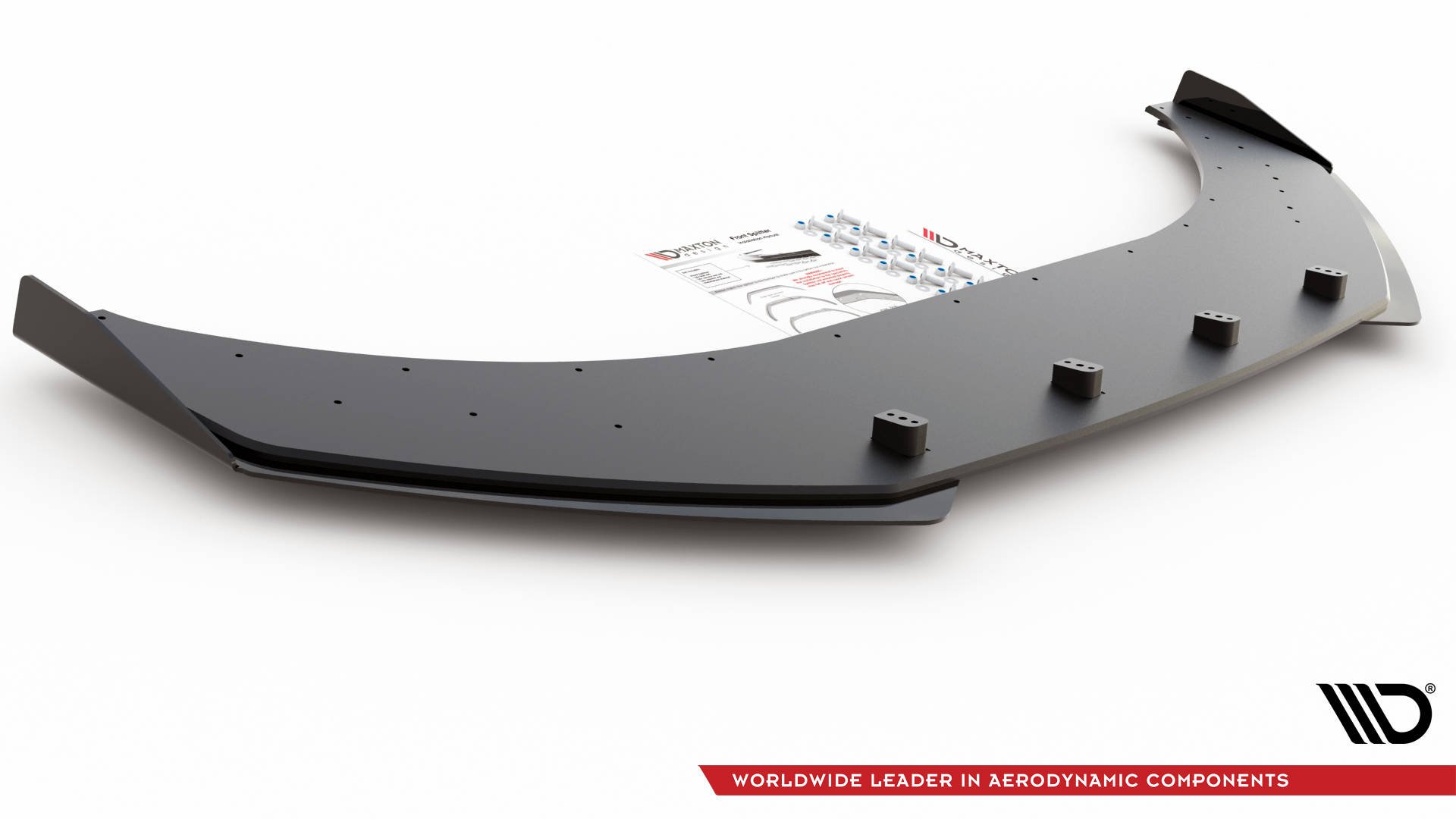 Street Pro Spoilerlippe Front Ansatz + Flaps passend für VW Arteon R-Line Limousine / Shooting Brake Mk1 schwarz Hochglanz