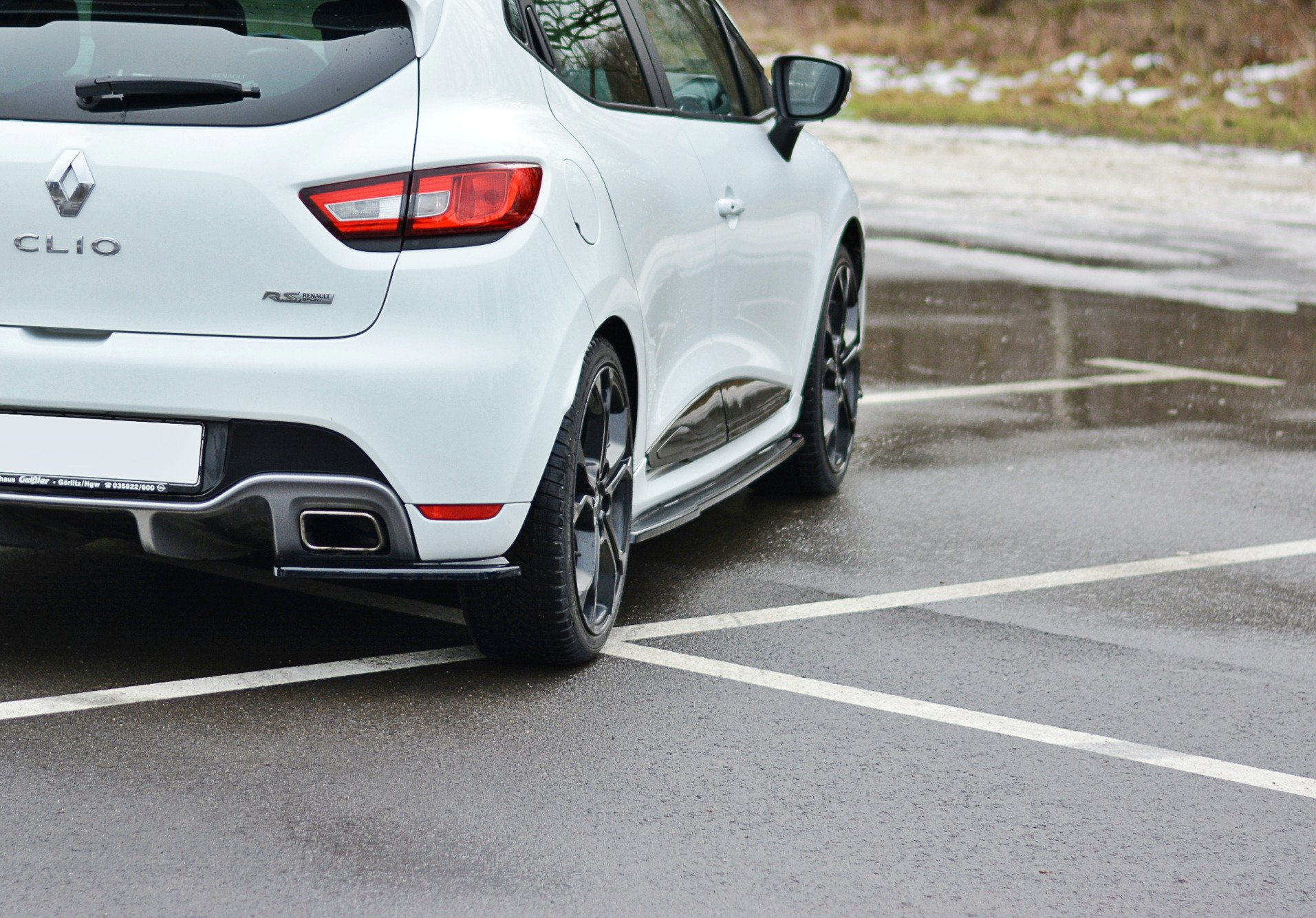 Seitenschweller Ansatz für Renault Clio RS Mk4 schwarz Hochglanz