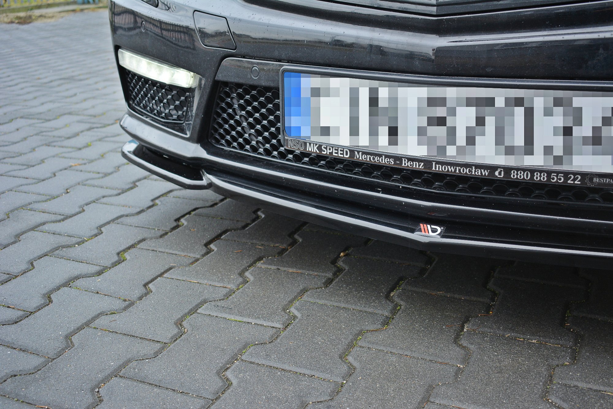 Front Ansatz V.1 für Mercedes E63 AMG W212 schwarz Hochglanz