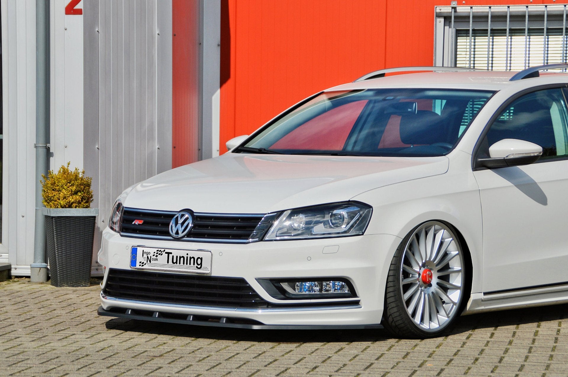 Cup Frontspoilerlippe für VW Passat 3C B7 R-Line Schwarz Glanz