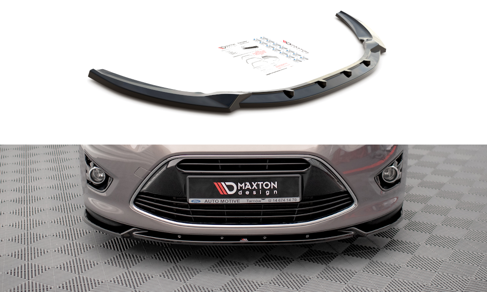 Street+ Spoilerlippe Front Ansatz passend für Ford C-Max Mk2 schwarz Hochglanz