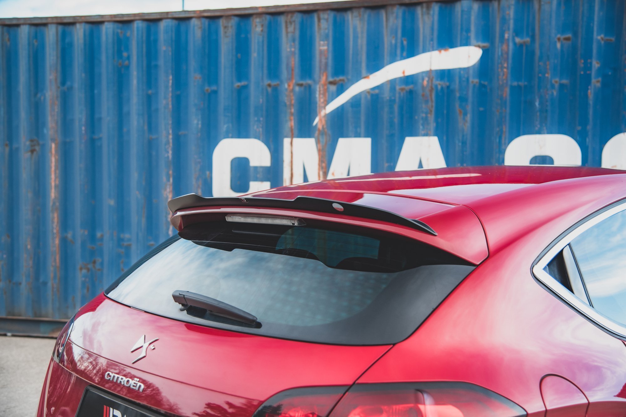 Heck Spoiler Aufsatz Abrisskante passend für Citroen DS4 schwarz Hochglanz