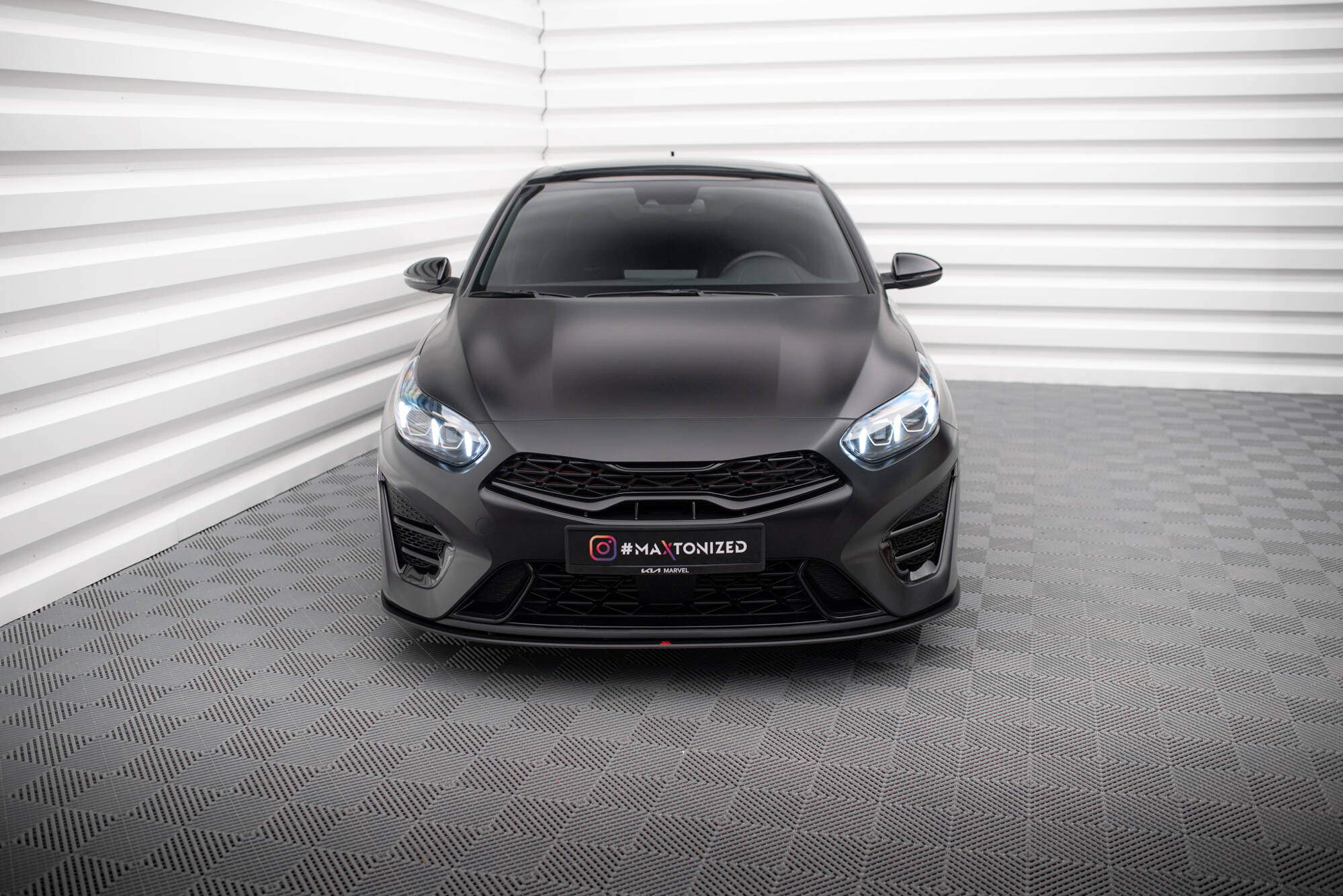 Street Pro Spoilerlippe Front Ansatz passend für Kia Proceed GT Mk1 FL rot