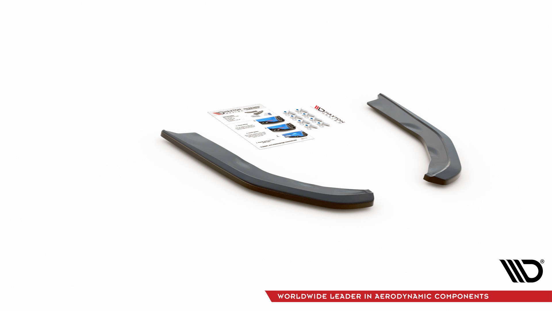 Street+ Heck Ansatz Flaps V.1 passend für BMW M3 Limousine / Touring G80 / G81 schwarz Hochglanz
