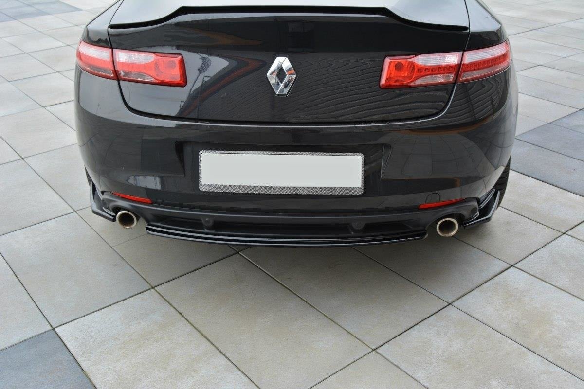Heck Ansatz Flaps Diffusor für Renault Laguna mk 3 Coupe schwarz Hochglanz