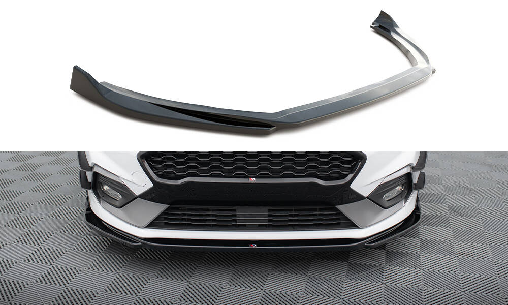 Front Ansatz V.4 für Ford Fiesta Mk8 ST / ST-Line schwarz Hochglanz