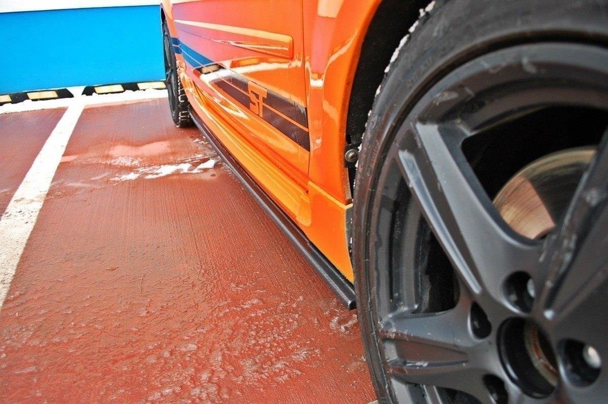 Street+ Seitenschweller Leisten passend für Ford Focus ST Mk2 schwarz Hochglanz