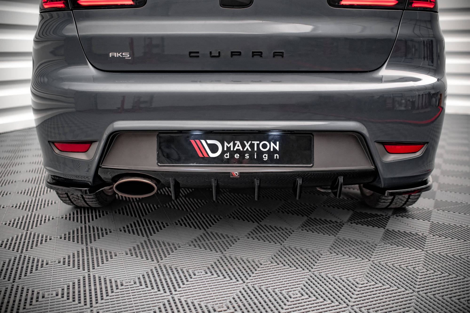 Street+ Heck Ansatz Diffusor passend für Seat Ibiza CUPRA Mk3 schwarz Hochglanz