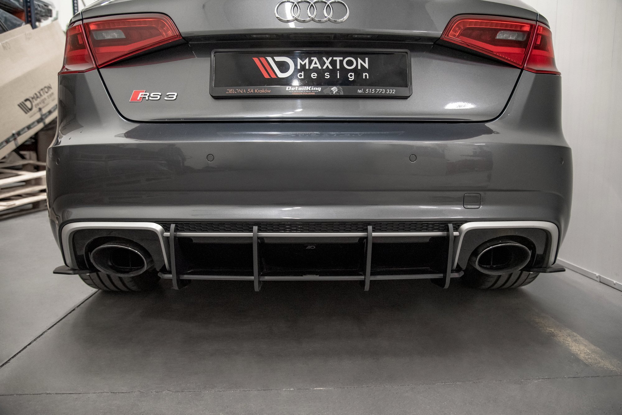Street Pro Heckschürze Heck Ansatz Diffusor V.1 passend für Audi RS3 8V Sportback