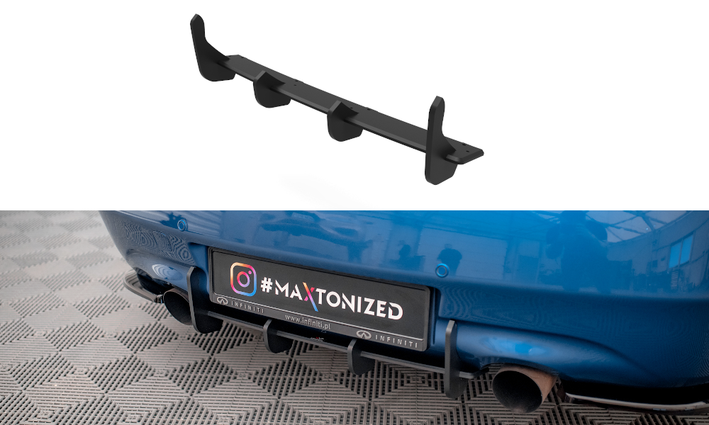 Heckansatz Diffusor passend für Infiniti G37 Coupe schwarz matt