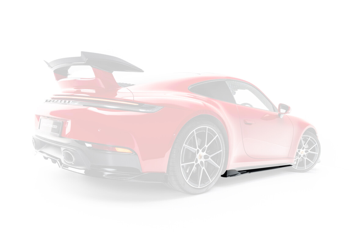 Seitenschweller Ansatz (Paar) passend für Porsche 911 Carrera Aero / Carrera GTS SportDesign 992 Facelift schwarz Hochglanz
