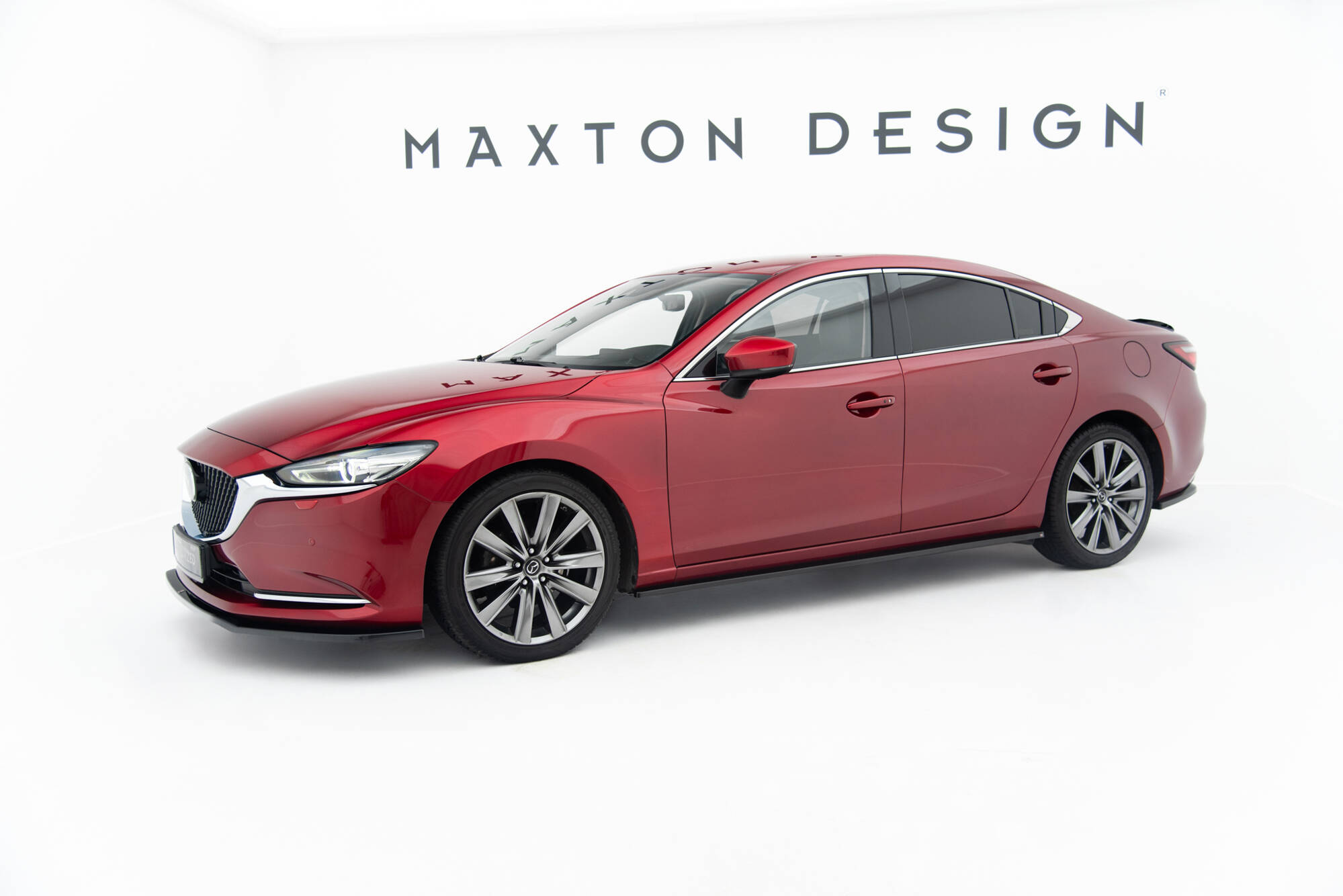 Street+ Seitenschweller Leisten passend für Mazda 6 Limousine Mk3 FL schwarz Hochglanz