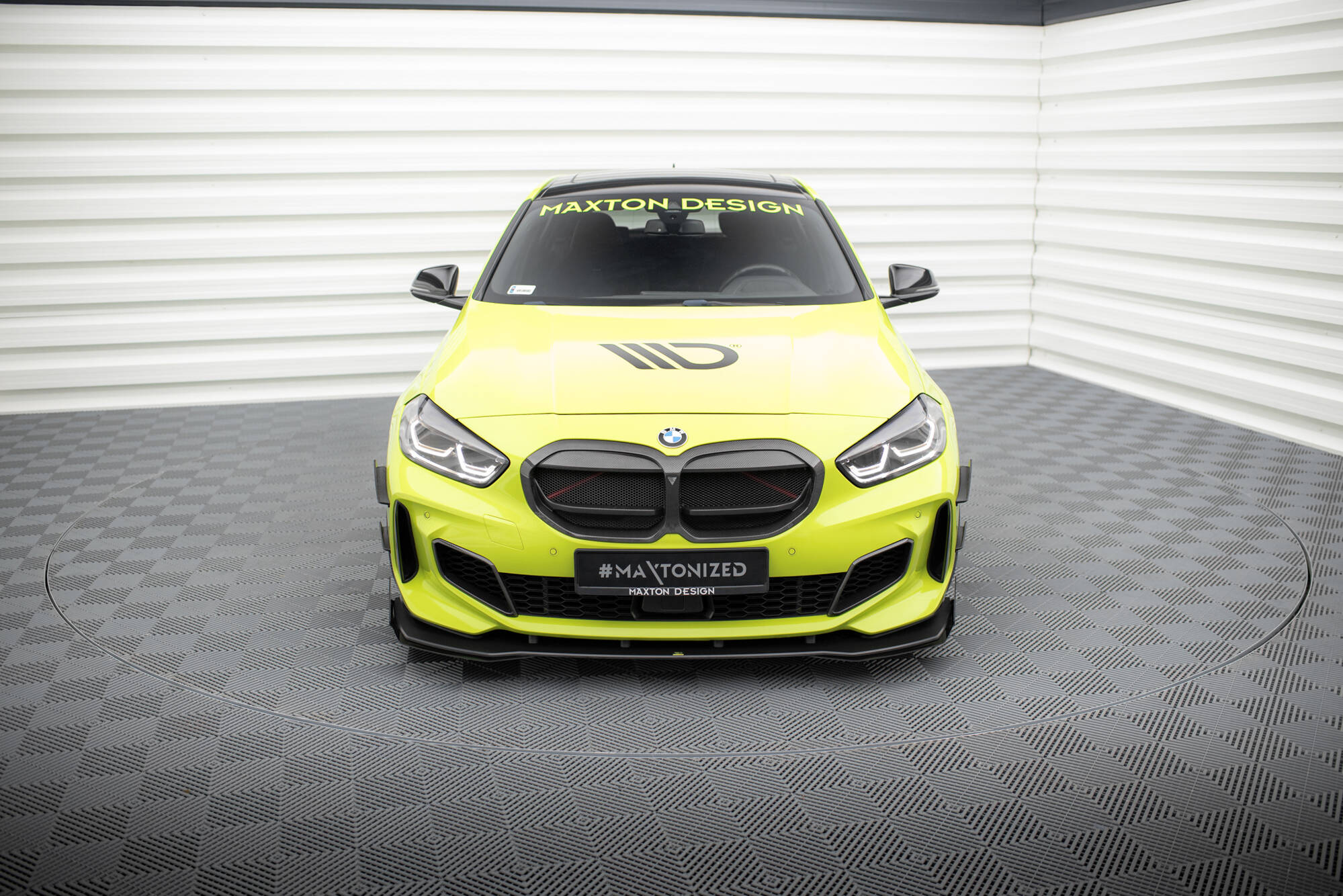 Front Stoßstange Flaps passend für BMW 1er M-Paket / M135i / 128ti F40 schwarz Hochglanz
