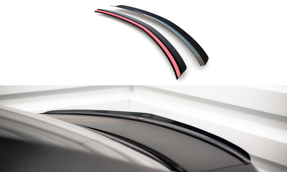Heck Spoiler Aufsatz Abrisskante passend für Mercedes C Limousine W204 / C Coupe C204 schwarz Hochglanz