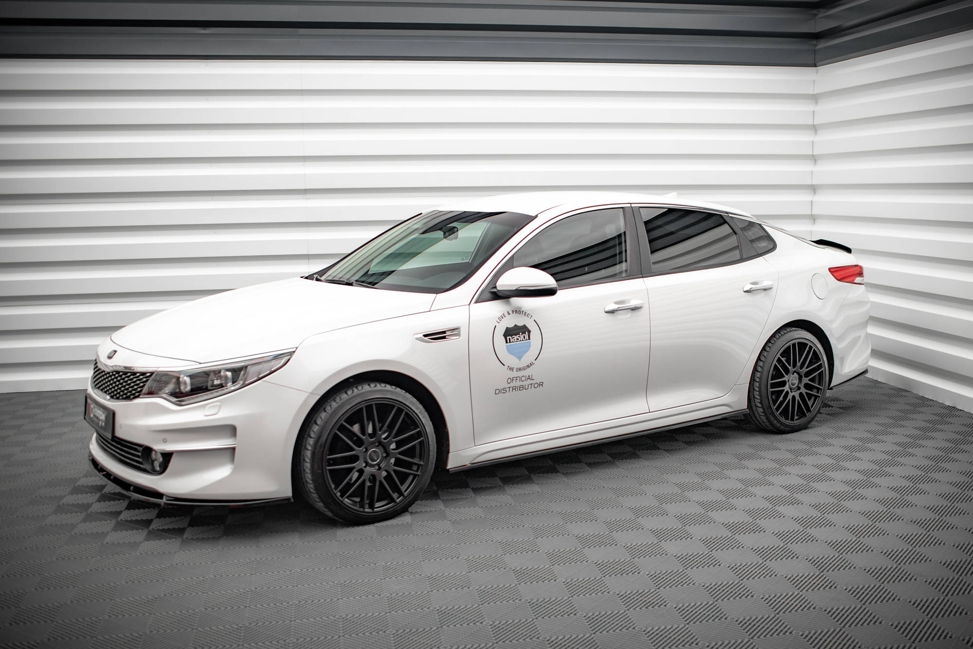 Street+ Seitenschweller Leisten passend für Kia Optima Mk4 schwarz Hochglanz