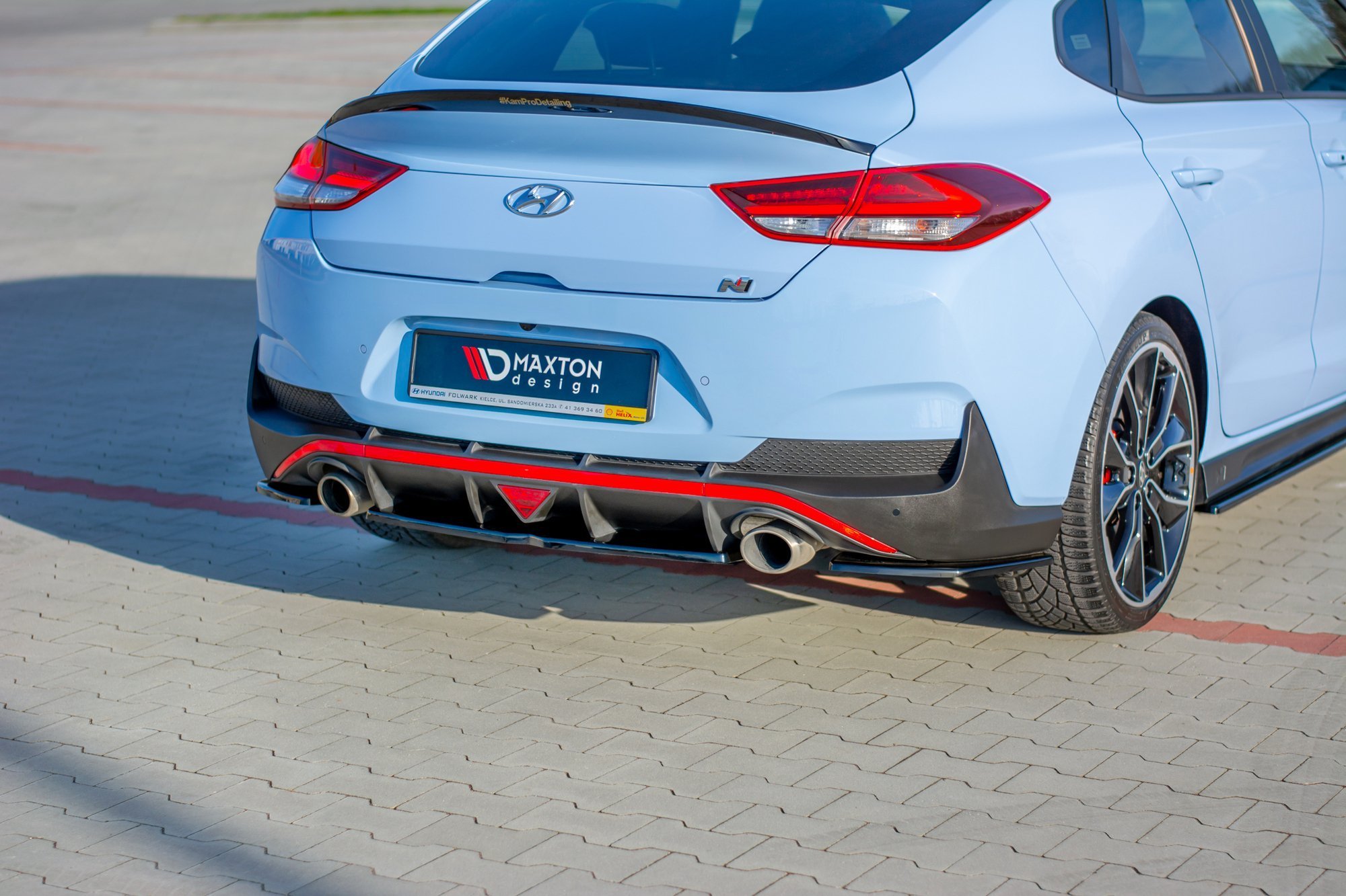 Heckansatz Hyundai I30 N Mk3 Fastback schwarz Hochglanz