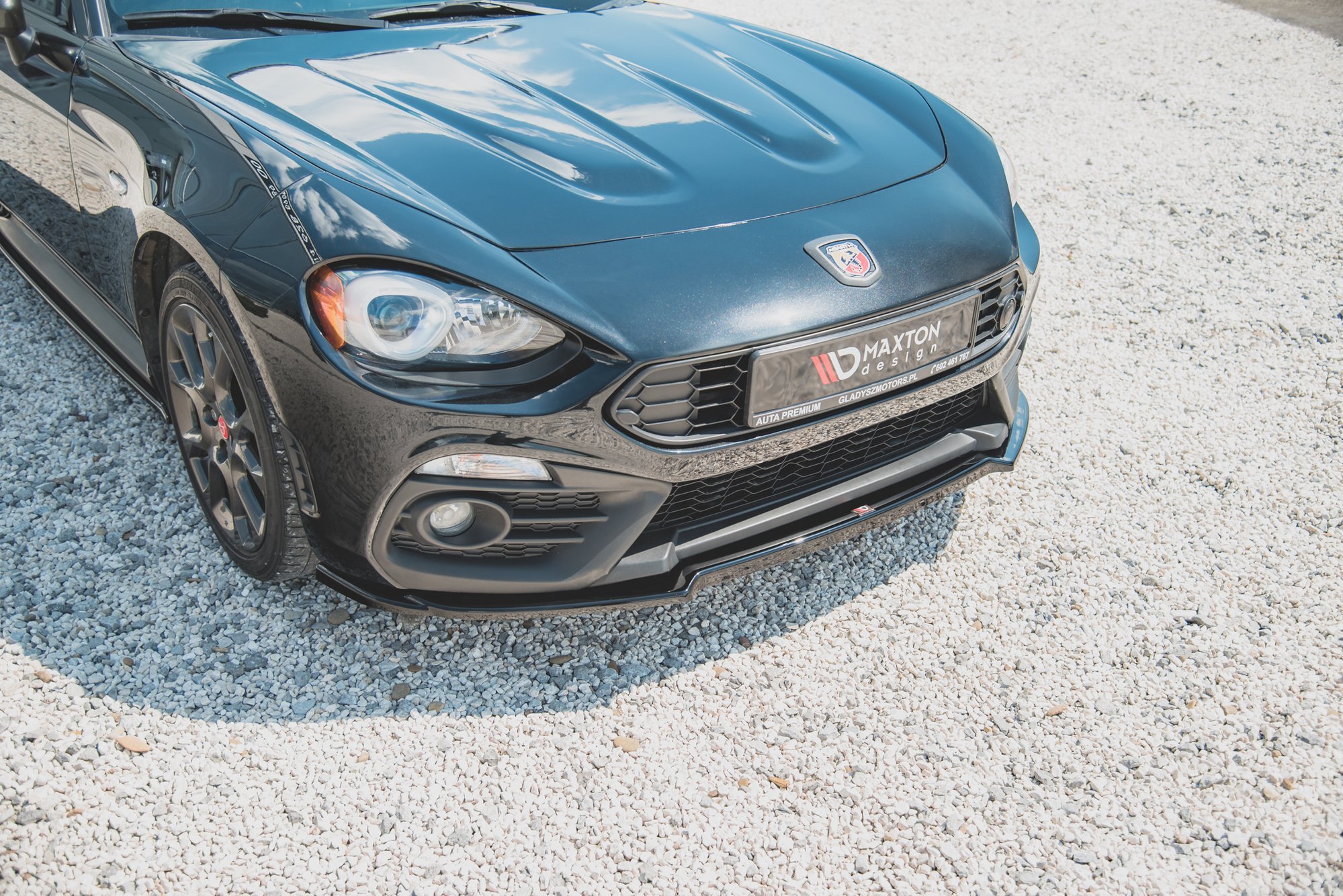 Frontlippe passend für ABARTH 124 Spider schwarz Hochglanz