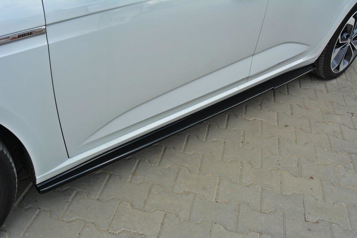 Seitenschweller Ansatz für Renault Megane Hatchback Mk4 schwarz Hochglanz