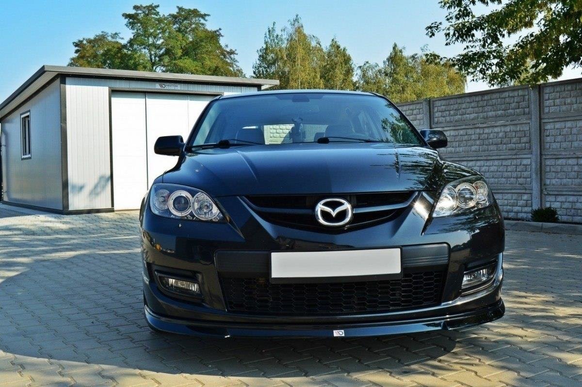 Street+ Spoilerlippe Front Ansatz passend für Mazda 3 MPS Mk1 schwarz Hochglanz