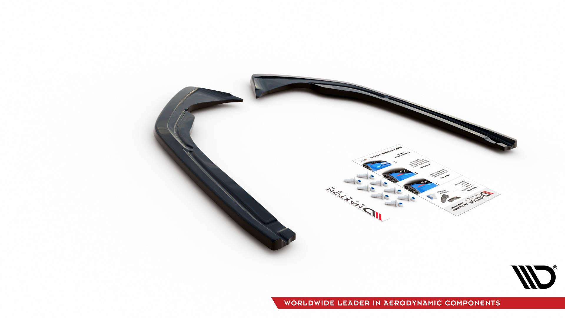 Street+ Heck Ansatz Flaps passend für VW Arteon R-Line Limousine / Shooting Brake Mk1 FL schwarz Hochglanz